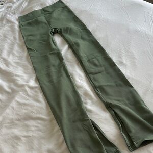 Fabletics Sage Green split flare leggings